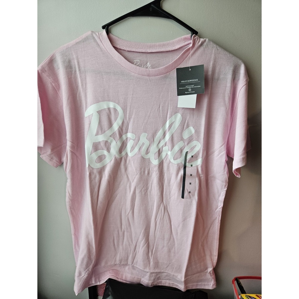 Grayson‎ Threads Barbie Graphic T-Shirt Pink White Logo Crew Neck M Oversized